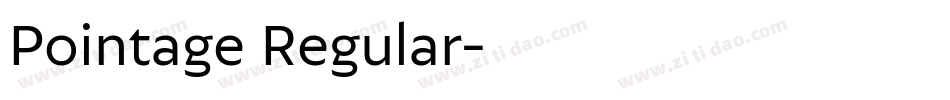 Pointage Regular字体转换